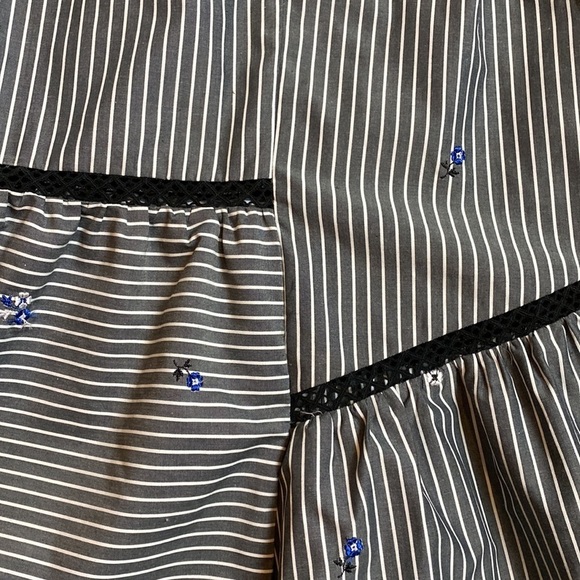 C.A.S CLOTH AND STEEL PARALLEL STRIPE ASYMMETRICAL BLOUSE CAMI WESTERN - Picture 2 of 5